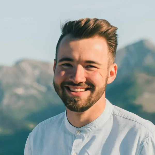 Smiling man in casual clothing